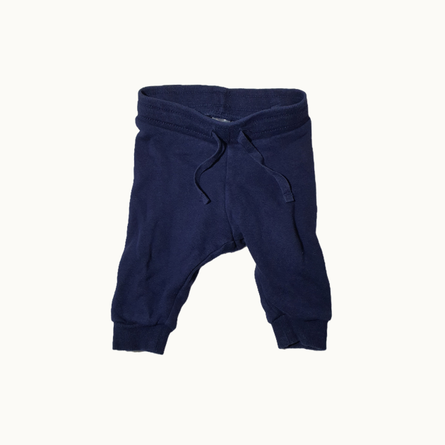 π Classic Comfort: H&M Basic Organic Cotton Navy Joggers (2-4M) π
