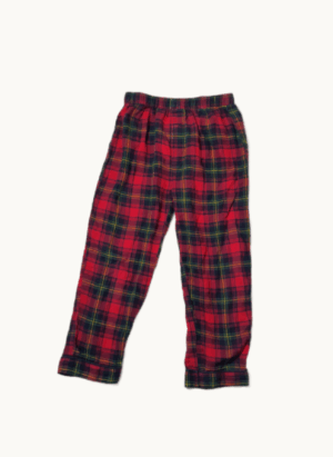pantalon pyjama flanelle enfant ovs tartan rouge tunisie